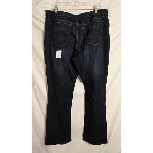 Lee Riders Jeans Women's 18 Medium Regular Fit Midrise Bood Cut Deep Dyed NWT - Picture 9 of 12